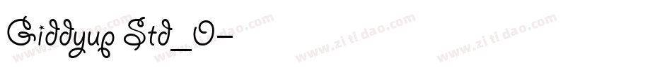Giddyup Std_0字体转换